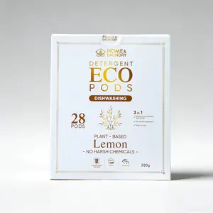Dishwashing Eco Pods - 28 Pack - Lemon Scent Dishwasher Detergent Scented