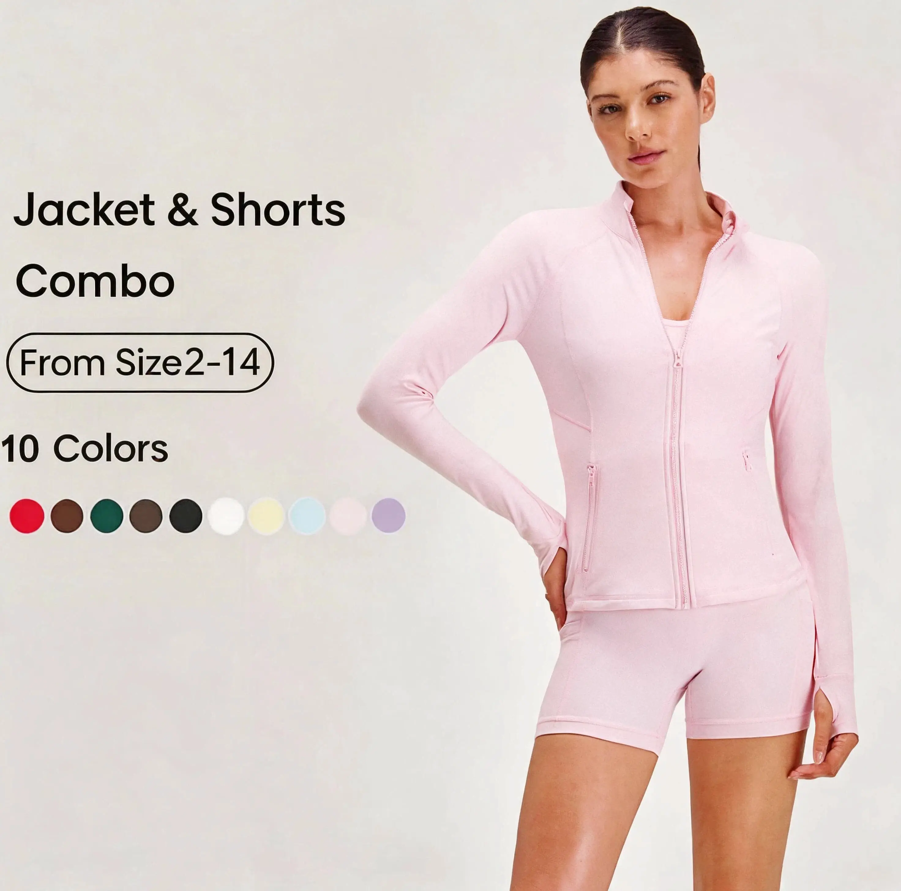 GLOWMODE 2PCS Slim-It BBL Jacket & 4"3 Crossover Bike Shorts Bundle Set GLOWMODE 2PCS Slim-It BBL Jacket & 4"3 Crossover Bike Shorts Bundle Set