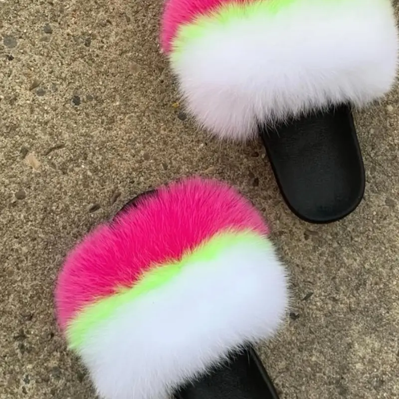 Strawberry Lime Pink Lime & White Genuine Slides sizes 6.5-9.