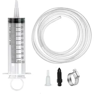 Hydraulic Disc Brake Bleed Kit Motorcycle Brake Bleeder Includes 100ML Syringe 50cm Hose Oil Fluid Extractor Bleeder Tool for Motorbikes Brake System Repair Maintenance
