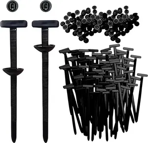 50Pcs Nylon Universal Cable Tie Buckle,New multifunctionalautomotive zipper clips,Heavy Duty Self-Locking Zip Ties with Button,For routine automotive maintenance