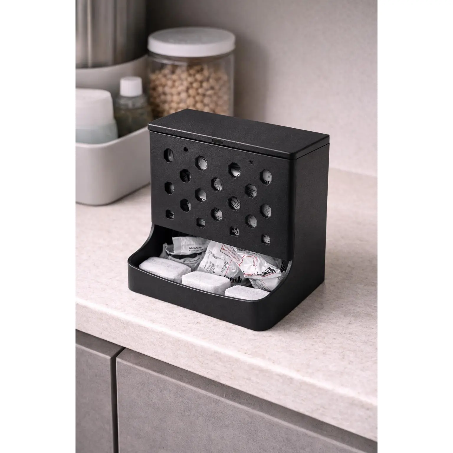 Cabinet-Mount Dishwasher Pod Dispenser