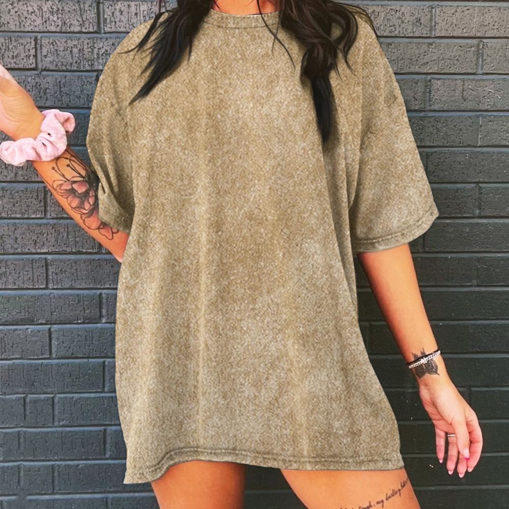 Multicolor Vintage Washed T Shirt 100% Cotton Oversized Acid Wash Tee for Men Women Casual Summer Streetwear Loose Fit Everyday Essentials Soft Breathable Top Stadium Outfit Holiday Vacation Look Daily Casual Style