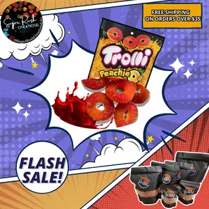 SugarRushCreationsLA Chamoy Candy Peach Rings Spicy Peach Flavor Pica Candy - Sweet Snack Bonbon Candies Fruit chili candy