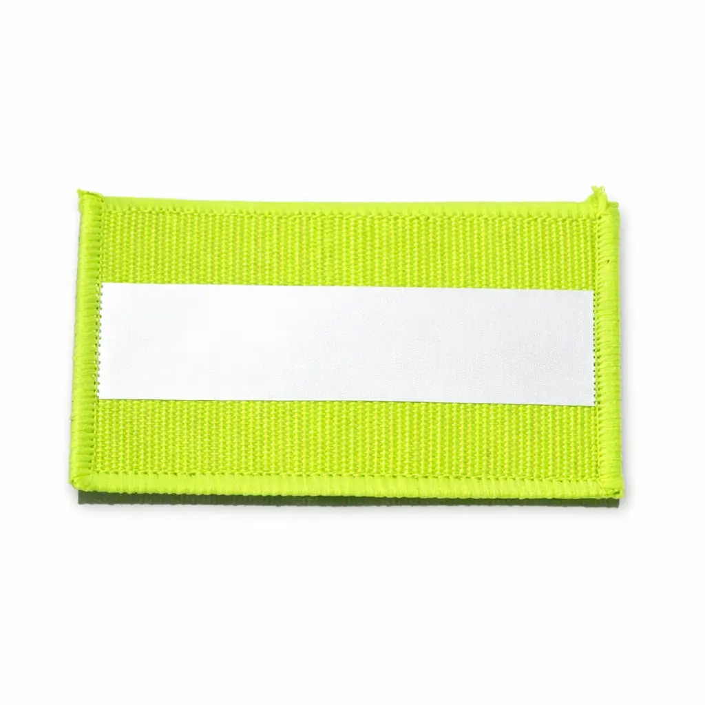 Reflective Safety Velcro Patches with Bright Neon Base Stripe - Polyester, Easy-Attach Hook-On, Outdoor Tactical Use, Cycling Safety Gear, Enhances Visibility - Sewing & Embroidery Supplies