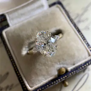 Dainty Finger Ring for Women – Oval-Shaped zircon with Delicate Vintage Style, Elegant Temperament Jewelry for Wedding, Party, Engagement, Daily Wear, Gift for Her