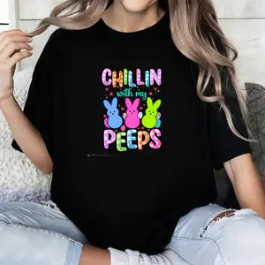 Chilling With My Peeps Shirt, Chilling With My Peeps Sweatshirt, Cute Easter Hoodie, Gift For Easter Day, Peeps Easter Shirt, Blessed Shirt