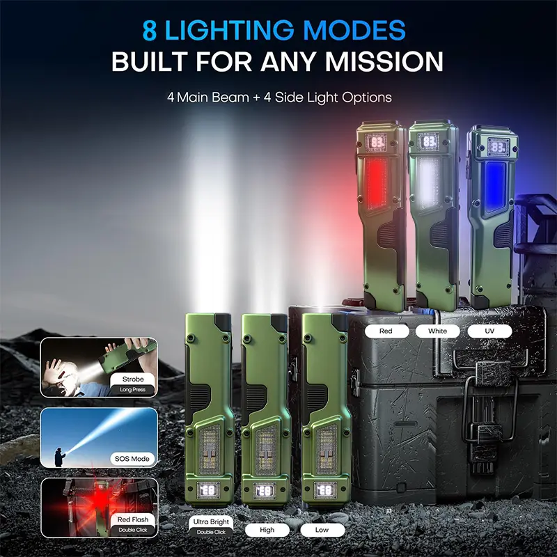 Spotlight Lantern Combo LUX OUTDOOR 2-in-1 Rechargeable Spotlight & Camping Lantern – Adjustable Brightness, 3 Flashlight Modes, USB Charging, Hook & Handle – For Emergencies, Camping, Hiking