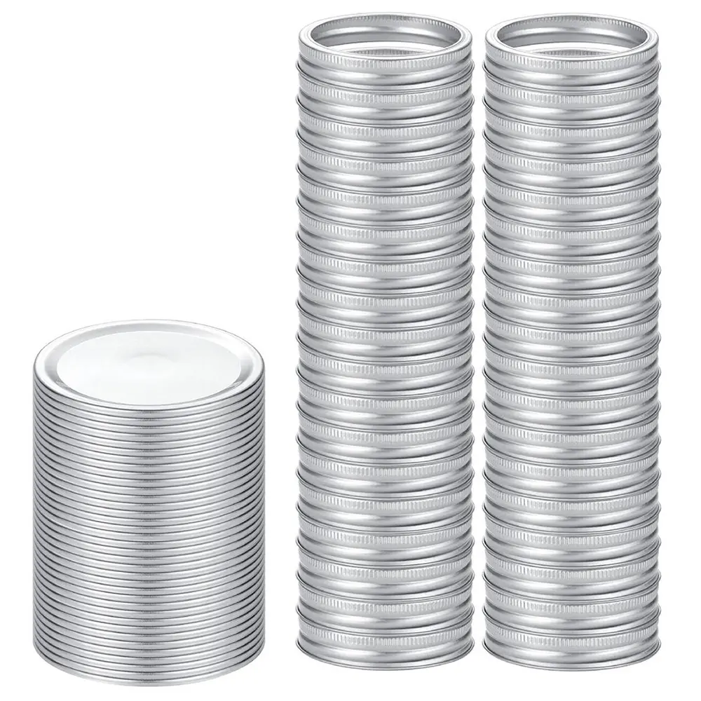 42PCS Canning Lids with Rings Wide Mouth for Canning Jars, Ball, Kerr, Split Lids and Rings Food Grade Material, 100% Fit & Airtight for Regular Mouth Jars (42 Ring+42 Lids for Wide Mouth, NO Included Jars)