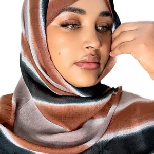 Xalimo's Hijab - Stylish Multi-Color Striped Design for Women's Modest Fashion Head Scarf