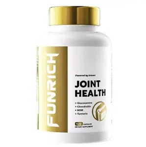 FUNRICH Joint Health Supplement with Glucosamine, Chondroitin, MSM & Turmeric, Nutritional Support for Joint Mobility & Comfort for Men & Women, 120 Capsules