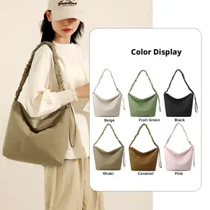 Lightweight Tote Bag For Spring And Summer, Casual Plain Design  Tote Bag for Work and School,  Lightweight Waterproof Nylon Bag, Large Capacity for Daily Use, Easy to Clean