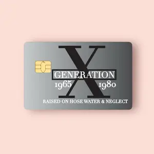 Generation X Boomer Card Credit Card Sticker Debit Skin Decal Cover Waterproof Vinyl Easy To Apply Wallet Upgrade