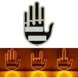 Jackehla Gesture Light Wacky Warning LED Finger Lights for Car Rear Luggage Compartment Funny Multi-Functional Warning Reminder Gifted Car Accessories, Fun Truck Accessories (Gentleman)