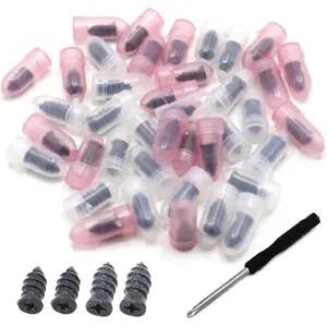 40 Black Vacuum Tire Mending Nails: 2-Size Fast Tool Kit with Screwdriver for Quick Tire Repairs rhino  tire  repair  kit jack  wrench