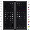 Cnomg Women's 2 Sets 120 Pcs Stainless Steel Multicolor Rhinestone Body Jewelry Set - CZ Nose Rings, Multiple Piercing Jewelry, 2.5mm Cubic Zirconia, 9.5mm Size, Rust-Resist Steel, Comfortable Anniversary Gift