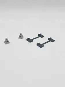 One full set of black wheel chocks and 2 gray jacks 1:64 Diecast (Cars and figures Not Included)
