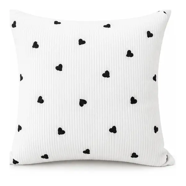 Ribbed Heart Print Knit Fabric, Polyester-Spandex Blend, 58-60 in Wide, Sold By the Yd