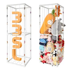 Extra large Stuffed Animal Storage for Corner Organizer,Premium ABS Material with Elastic Band Hold Up to 150 Plush Toys,Stuffed Zoo Animal Holder and Collection for Playroom-Birthday Gift for Nursery