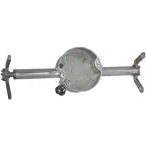 212 MAIN Ceiling Fan Round Box with OW Bracket (936, Hubbell Wiring 160680) – Adjustable Size Joist Braces for Secure Mount