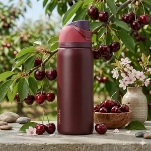 Owala Cherry 32Oz Owala FreeSip Insulated Stainless Steel Water Bottle with Straw, BPA-Free Sports Water Bottle, Great for Travel, 32 Oz, Black Cherry Drinkware