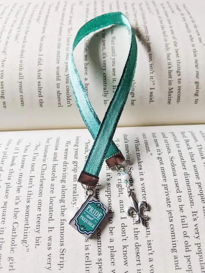 Elegant Pride and Prejudice inspired Ribbon Bookmark