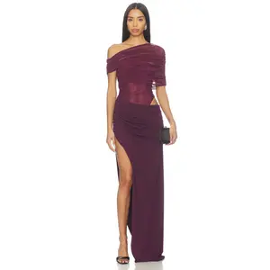 NBD Romi Maxi Dress in Deep Plum
