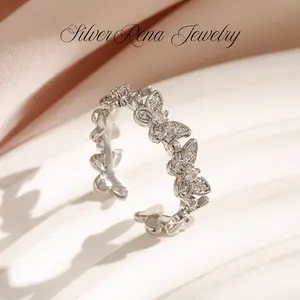 Elegant Butterfly Open Ring with Adjustable Design, Stylish and Exquisite Ring Jewelry for Women, Birthday Gift Valentine's Day Gift, Anniversary Gift for Lover, Perfect for Daily Wear and Party