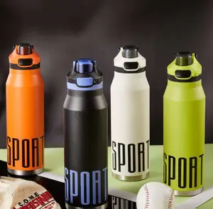 Large-capacity sports water bottle - leak-proof and portable - suitable for outdoor cycling, running and fitness training.