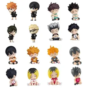 Japanese Genuine Gacha Scale Model Haikyuu Shoulder To Shoulder Sitting Figure Shoyo Hinata Tobio Kageyama Action Figure Toys
