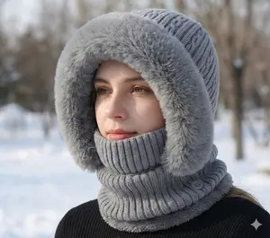 Women's Solid Color Pom Pom Decor Beanie Hat, Casual Warm Thickened Knit Hat for Fall & Winter, Fashion Accessories for Women & Girls Bonnet With