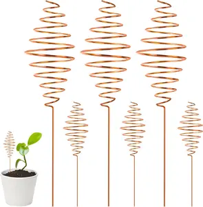 6 Pack Electroculture Plant Stakes Long Copper Garden Stakes Soft Copper Electro Culture Gardening Wire for Gardening Growing Plants and Vegetables