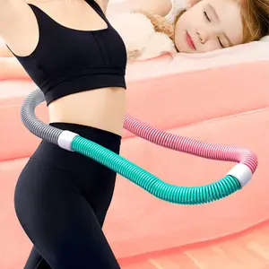 Foldable Soft Spring Hoop Unisex Yoga Circle Quiet Design Portable Exercise Gear Space-Saving Fitness Equipment Home Workout Gym  Training Gift Idea