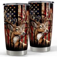 Deer American Flag