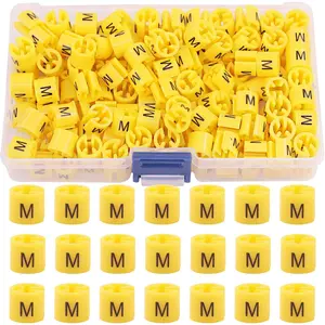 150 count Yellow? Sizes M ? Plastic Clothes Hanger Size Markers Color-Coding Hanger Sizes Hangers Tags Marker Garment Size for Wire Hangers Clothing Hangers with Storage Box