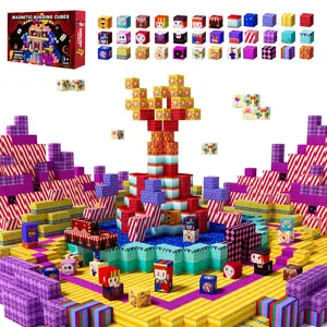 Colorful Circus Magnetic Building Block Set, Stem Game-Based Magic Blocks, Creative Handmade Construction Toy for Kids, Educational Gift