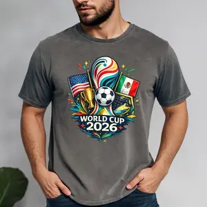 2026 Soccer Championship Comfort Shirt, USA Mexico Soccer Fan Tee, Football Trophy Graphic T-Shirt, International Soccer Fan Gift.