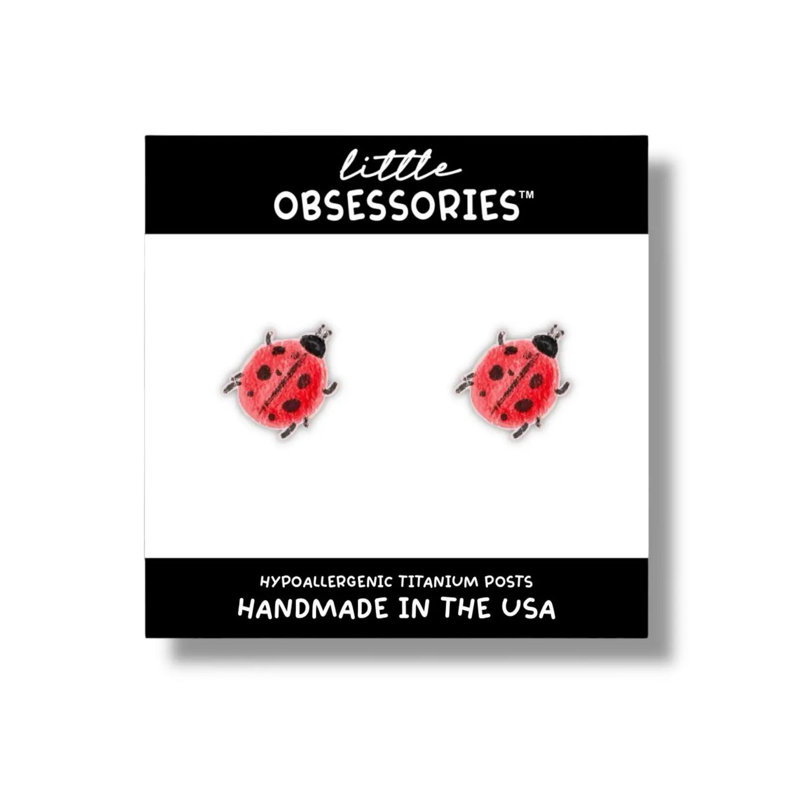 Ladybug Stud Earrings