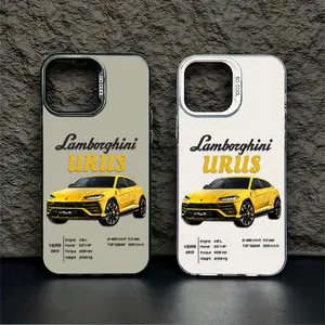 Lamborghini Urus Phone Case Stylish Super SUV Design Phone Case for IPhone 17, 16, 15, 14, 13, 12, 11, Pro Max. Transparent Shell, Simple Camouflage Design, Soft TPU Shockproof Protective Shell, Fashionable Pattern Phone Case L392
