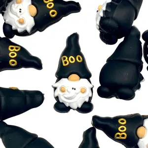 Happy Boo Day 3D Silicone Focal Beads - Scary Gnome with Ghost Beading Accessories