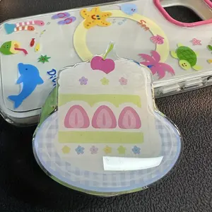 [rj] Anti-drop mobile phone holder girl candy color niche desktop airbag stand bracket buckle Phone Grip Holder