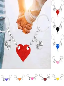 Heart Brick Keychain, Cute Keychain for Women & Men, Fashion Accessories for Daily Use, Trendy All-match & Exquisite Keychain for Birthday Gift
