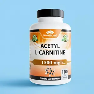 Acetyl L-Carnitine (ALCAR) 1500 mg per Serving 100 Capsules Non-GMO Gluten-Free Vegan Dietary Supplement Made in USA
