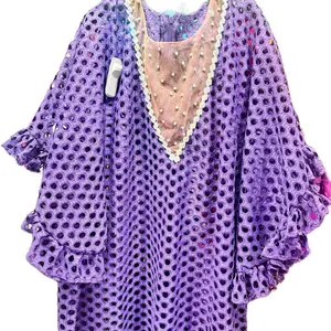 Royal Purple Boubou gown , African lace dresses, African party lace dress , women fashion dress, African women clothing, kaftan African boubou Lace gown, lace boubou dress, women fashion dresses, lace party dress, rich aunty vibes dress, see through dress