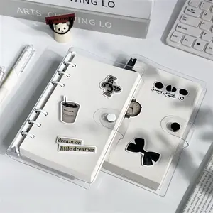 Transparent A6 Loose Leaf Notebook, Detachable Pages, Portable Handwriting Journal, 60 Sheets, No Stickers Included