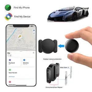 GPS Tracker for Car Portable Mini Tracker Device with Weatherproof Magnetic Case Hidden GPS Trackers Anti-losst Device Global Coverage Location Tracker Works with Apple Find My for Apple iPhone & Android