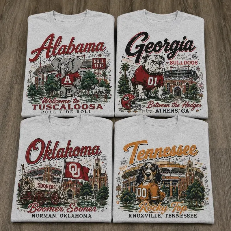 Vintage All Team Football Mascot T-Shirt, Retro College Team Graphic Tee, Stadium Pride Shirt, Distressed Game Day Fan Apparel Gift for Men Women