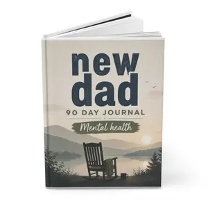 New Dad 90 Day Journal Hardcover Journal | Parent Mental Health, Baby Milestones