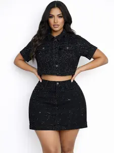 After Dark Denim Top (Jacket Top Only)