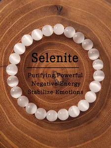 Natural Cat Eye Crystal Bracelet, Healing Crystal Bracelet, Purifying Negative Energy Jewelry Gift for Friends, Emotion Stabilizing Power Stone Accessory